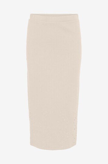 Vila - Skjørt viSiffen Emb HW Midi Skirt - Grå