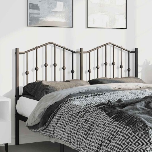  Sengegavl i metall svart 135 cm 8721012211308