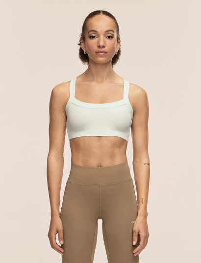 Casall Defined Rib Sport Top Green L Casall Defined Rib Sport Top Green L