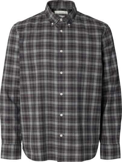 Selected Homme Regular Cole Jay Melange Long Sleeve Shirt Blå S Selected Homme Regular Cole Jay Melange Long Sleeve Shirt Blå S