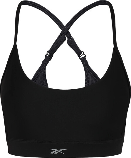 Reebok Performance Lux Strappy Sports Bra   Black   XS