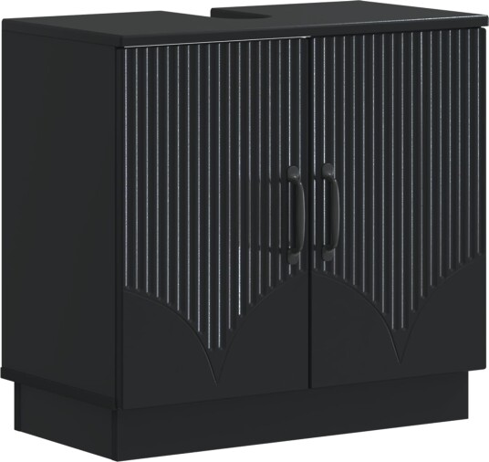 vidaXL Baderomsvaskeskap HOORN Svart 59,5 x 31,5 x 56 cm