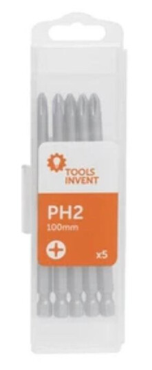 Toolsinvent BITS PH2 100mm 5pk Toolsinvent BITS PH2 100mm 5pk