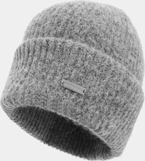 Didriksons Malin Beanie Dk Grey Melange - Ribbestrikket Hekkelue Dame