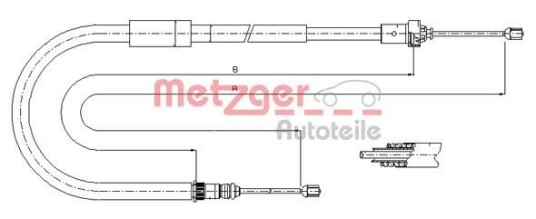 Metzger Tautrekk parkeringsbrems METZGER 11.6663
