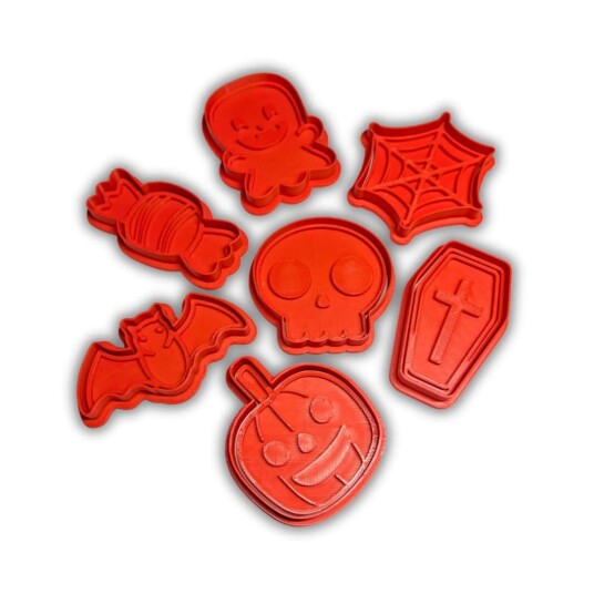 Halloween cookie cutter flaggermus spøkelse hodeskalle gresskar kiste