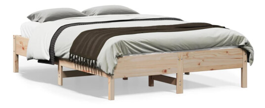 vidaXL Sengeramme 135x190 cm heltre furu 8721012428782