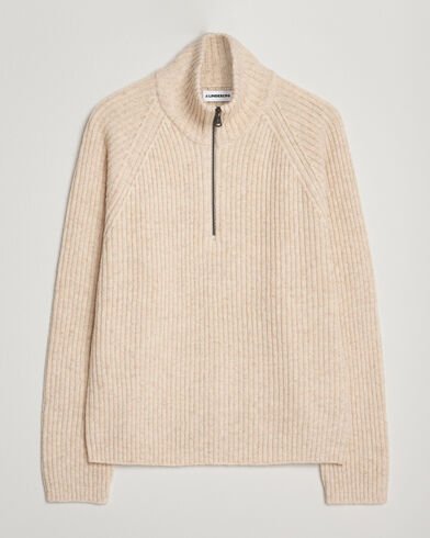 J.lindeberg Victor Wool Half Zip Moonbeam Melange