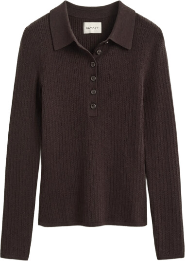 Gant Mini Cable Rugger Ls Brown XS Gant Mini Cable Rugger Ls Brown XS