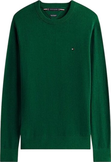 Tommy Hilfiger Pima Org Ctn Cashmere Crew Neck   Green   L