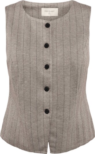 FREE/QUENT Fqbonnie Waistcoat   Beige   L