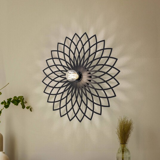 Opviq Vegglampe Fellini MR-987 hullmønster Ø50cm svart Opviq Vegglampe Fellini MR-987 hullmønster Ø50cm svart