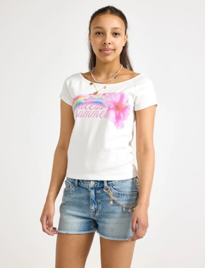 Lindex Cotton Top   Cream   158/164
