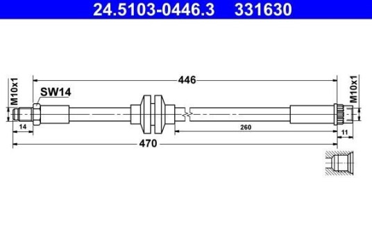 Bremseslange ATE 24.5103-0446.3