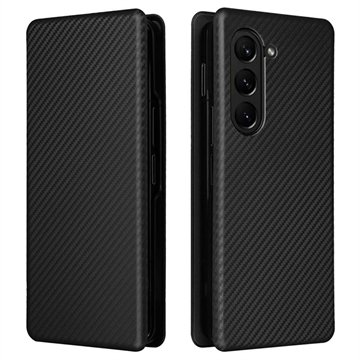 Samsung Galaxy Z Fold5 Flip-deksel Karbonfiber Svart
