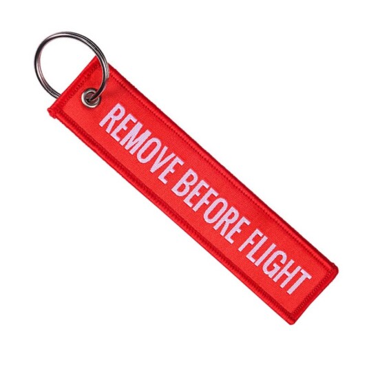 Keychain Fjern før Flight Pilot Bomber Jacket Rød Keychain Fjern før Flight Pilot Bomber Jacket Rød