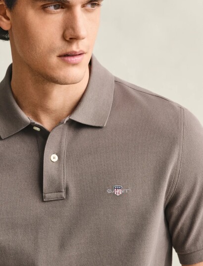 Gant Classic Regular Polo Shirt Brown XXL