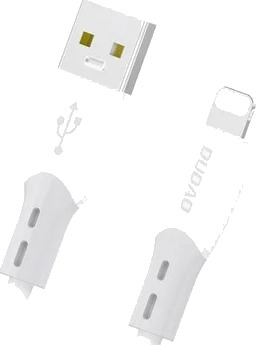 Dudao L25SL USB A Lightning 30W kabel 1m hvit 