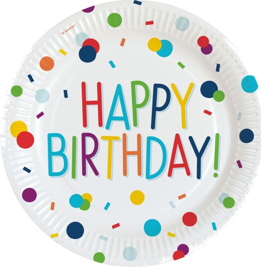 Happy Birthday Tallerkener Av Papir 23 Cm 8 Stk Ovale Happy Birthday Tallerkener Av Papir 23 Cm 8 Stk Ovale