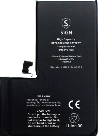 iPhone 15 Pro Max Batteri med høy kapasitet - 4730mAh
