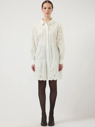 Y.A.S Zimia Long Sleeve Shirt Dress Hvit 42
