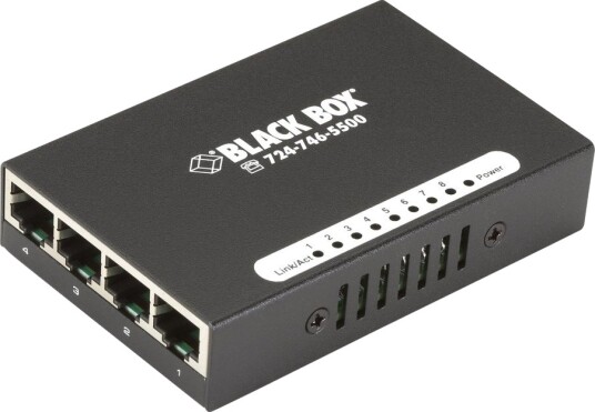 Black Box Usb-Powered - Switch - 8 X 10/100 - Stasjonær