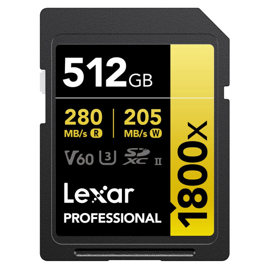 Lexar Professional Gold 1800x SD - 280MB/s - 512GB