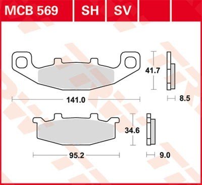 Bremseklosser TRW MCB569SV Bremseklosser TRW MCB569SV