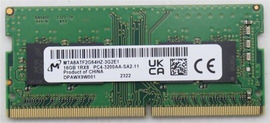 Lenovo DDR4 SO-DIMM 16GB 3200 Micron 5M30V06806 Lenovo DDR4 SO-DIMM 16GB 3200 Micron 5M30V06806
