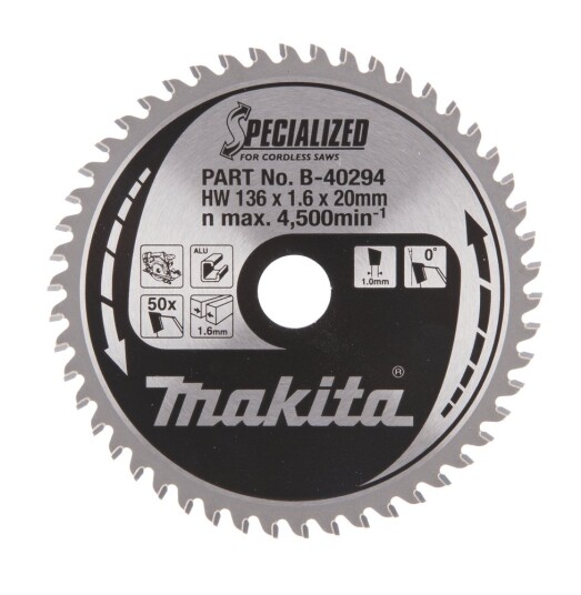 Makita Sirkelsagblad For Alu 136x20mm 50T Makita Sirkelsagblad For Alu 136x20mm 50T