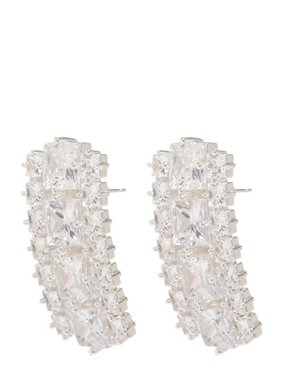 By Jolima Sky Crystal Earring Silver Silver ONE SIZE
