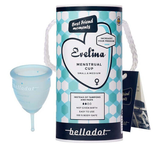 Belladot Evelina Menstrual Cup Str. 1 S–M blå 1 stk.
