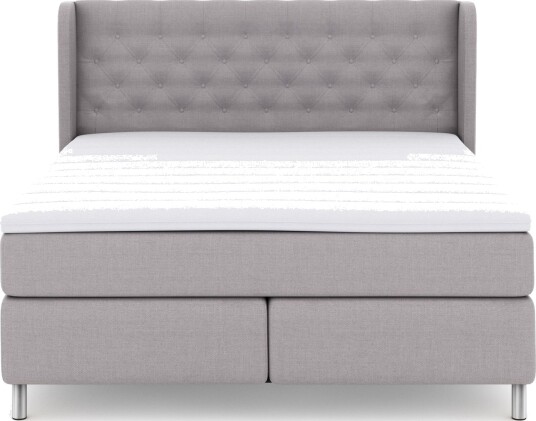Select No 3 Komplett Sengepakke 180x200 Fast Lysegrå/Metallben