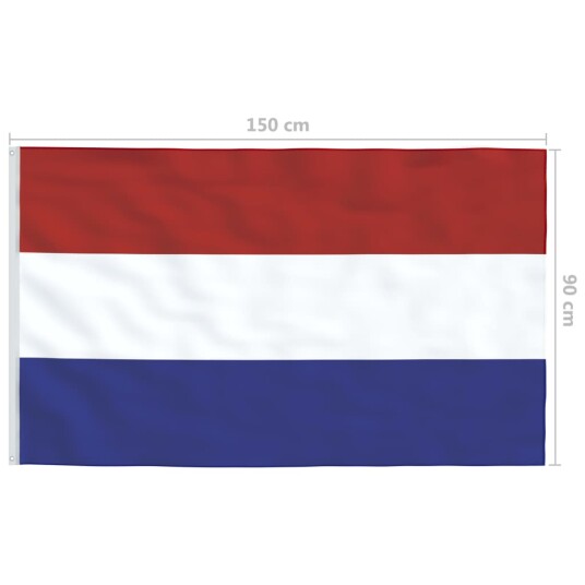 vidaXL Nederlandsk flagg 90x150 cm