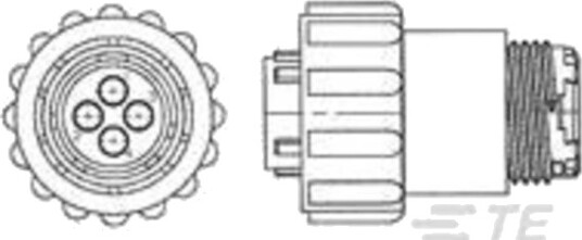 Te Connectivity 1977887 1 Rundstift Hann Rett Samlet Polantall 37 Serie Rundstiftforbindelse Cpc 1 Stk