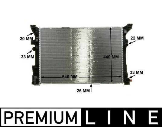 Radiator MAHLE ORIGINAL CR 2170 000P Radiator MAHLE ORIGINAL CR 2170 000P