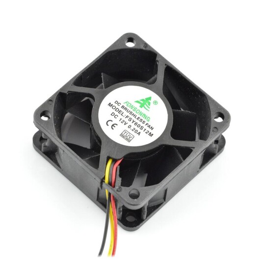 Vifte 60mm med turtallssignal 12V 3 leder – 4500 rpm Vifte 60mm med turtallssignal 12V 3 leder – 4500 rpm