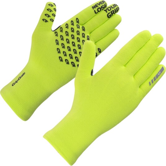 Gripgrab Waterproof Knitted Thermal Glove Yellow Hi-vis M/L
