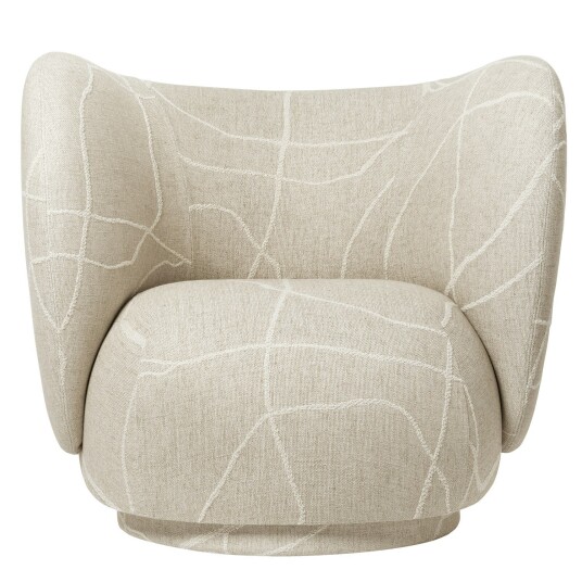 Ferm Living Rico Loungestol Utzon Can Lis Off white / Sand