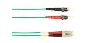 BLACK BOX 62.5 MM FO PATCH CABLE DUPLX, PVC, GN, STLC