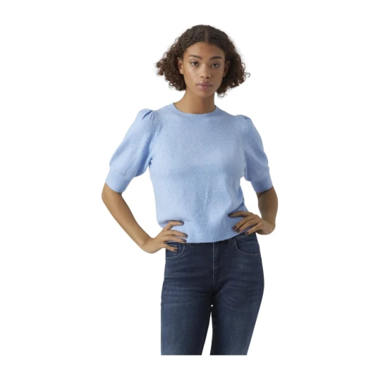 Vero Moda Doffy 2/4 O-Neck Pullover Blå L