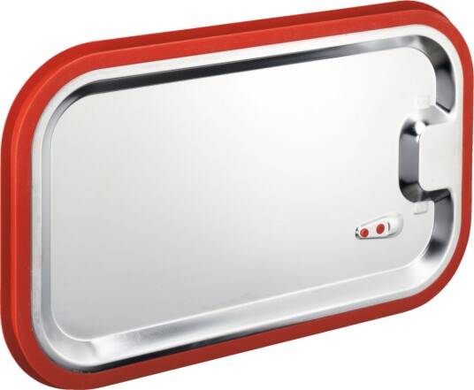 PULSIVA GN deksel 1/1 Basic med silikontettning; Størrelse GN 1/1 53x32.5 cm LxB; Sølvfarge