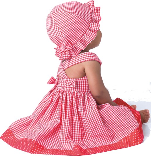 McCall's 8519 - Kjole romper & hatt A S-M-L-XL McCall's 8519 - Kjole romper & hatt A S-M-L-XL