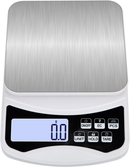 INF Digital kjøkkenvekt 5 kg / 0,1 g Hvit