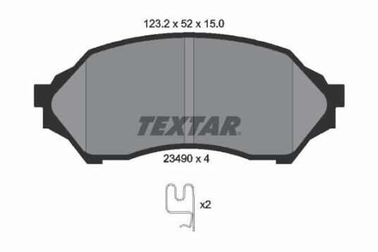Bremseklosser TEXTAR 2349002 Bremseklosser TEXTAR 2349002