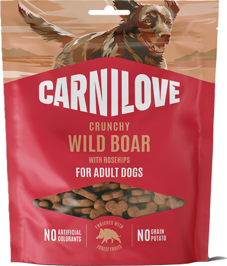 Carnilove Crunchy Snack til Hund - Wild Boar med Nyper 200g Carnilove Crunchy Snack til Hund - Wild Boar med Nyper 200g