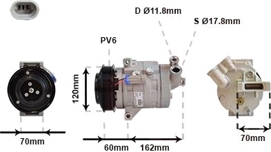 AC kompressor VAN WEZEL 0800K052