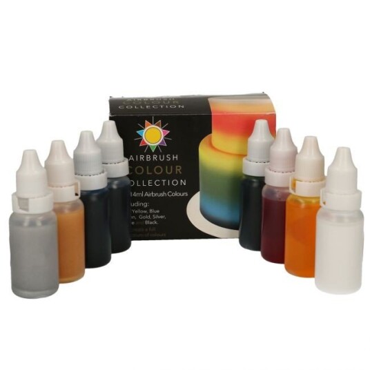 Sugarflair Airbrush Fargepakke 8x14ml 