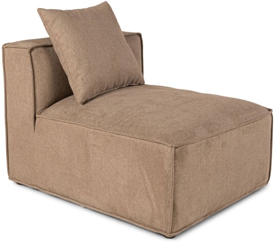 Box hjørnesofa 6 pynteputer beige brun.