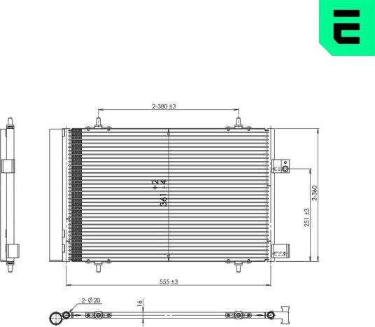 Kondensator, klimaanlegg ERA 667440